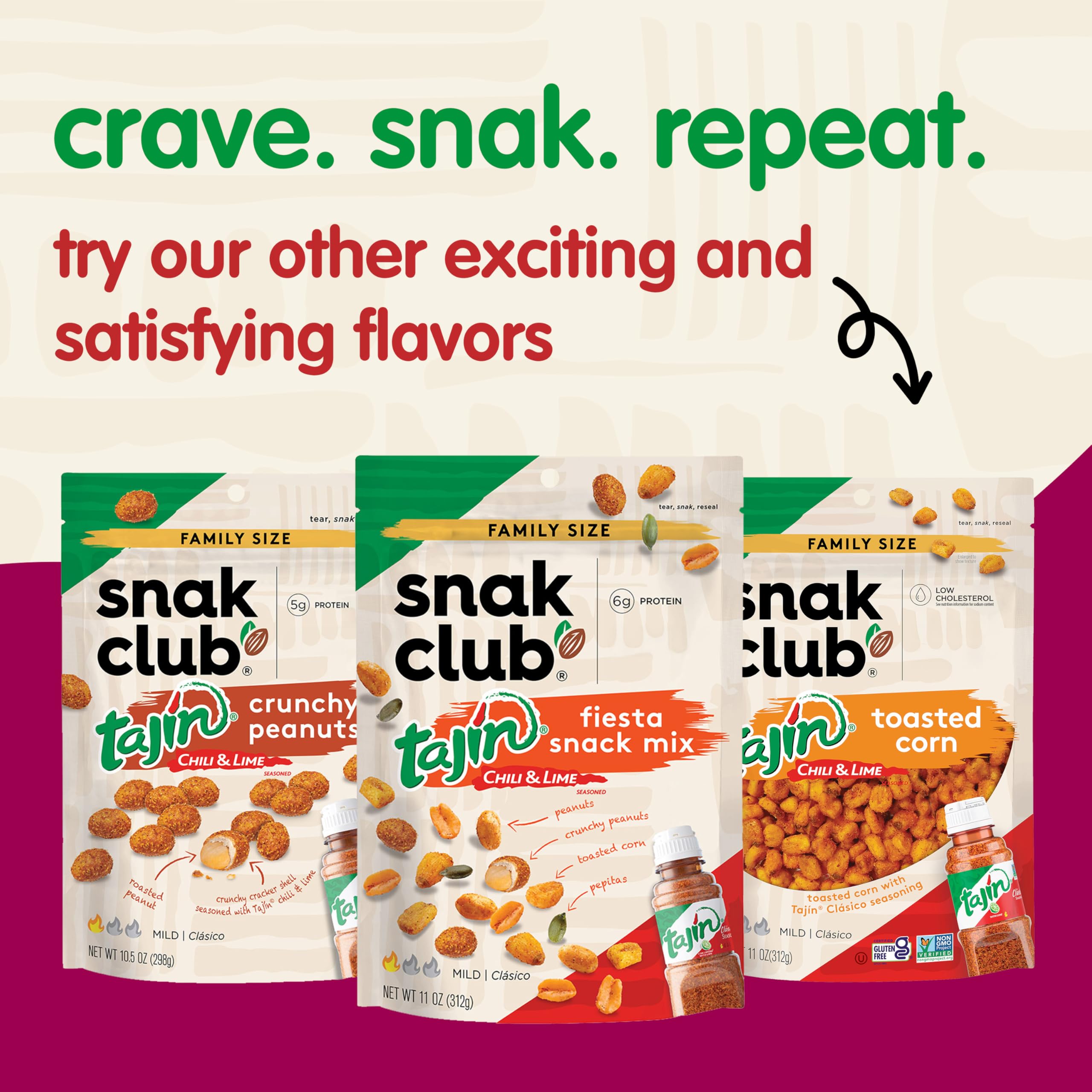 Grab-and-go snack: Snak Club Tajin Peanuts for lunch or hike.