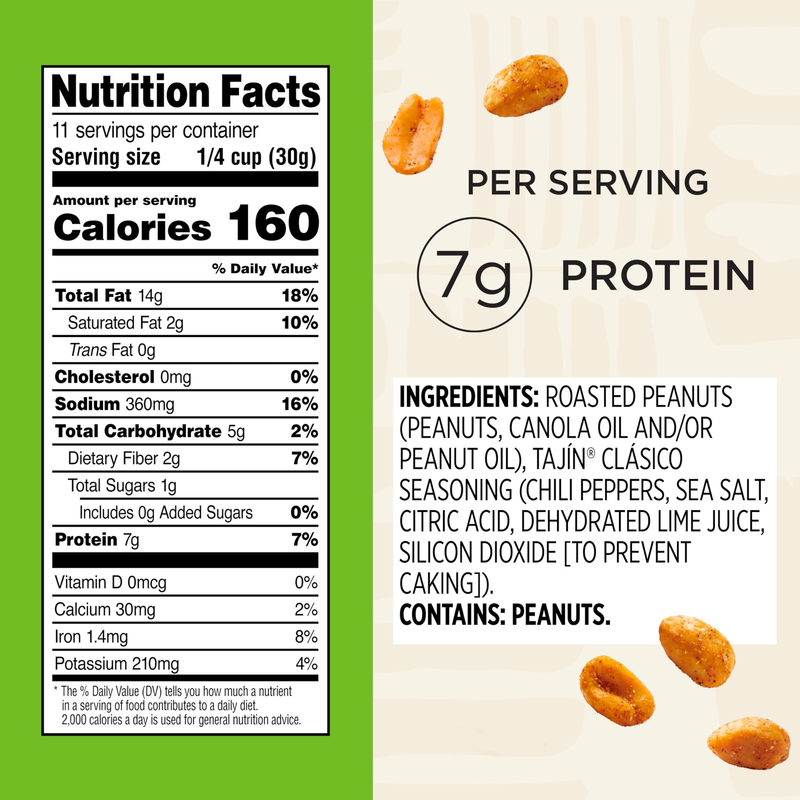 Snak Club Tajin Peanuts resealable bag keeps freshness during travel.