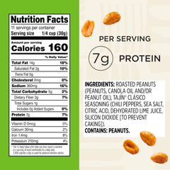 Snak Club Tajin Peanuts resealable bag keeps freshness during travel.