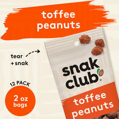 Snak Club Toffee Peanuts gluten-free kosher badge indicating dietary options