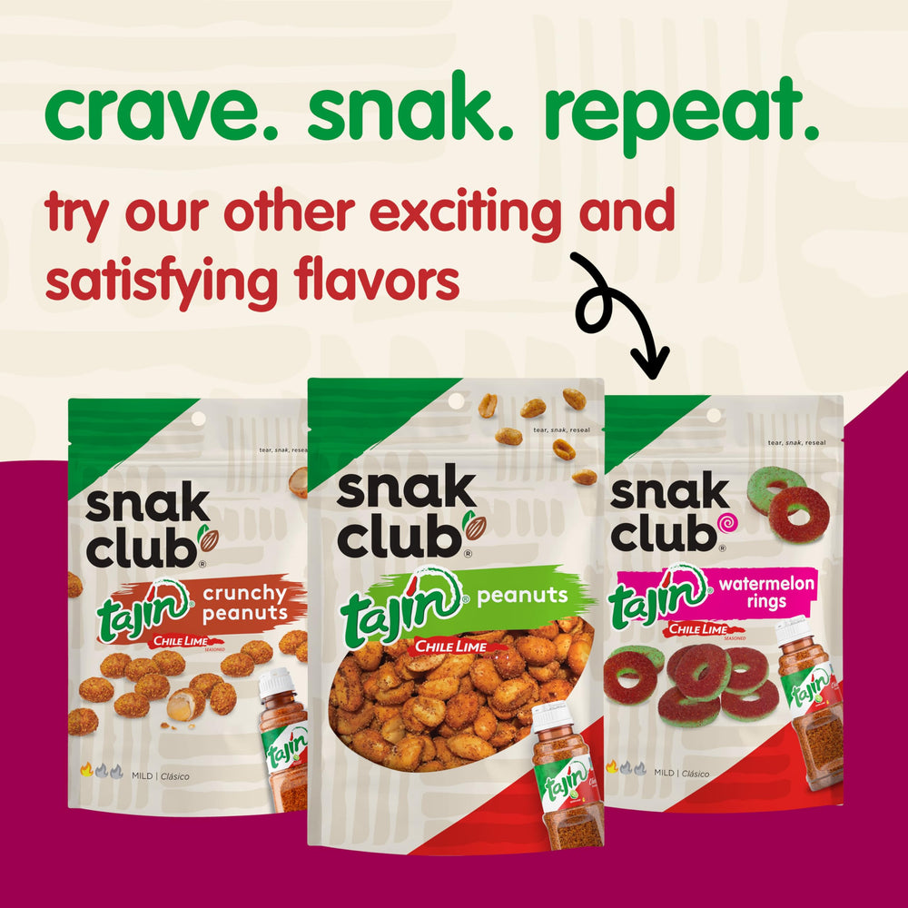 Vegan and gluten-free Snak Club snacks with tropical mango flavor.
