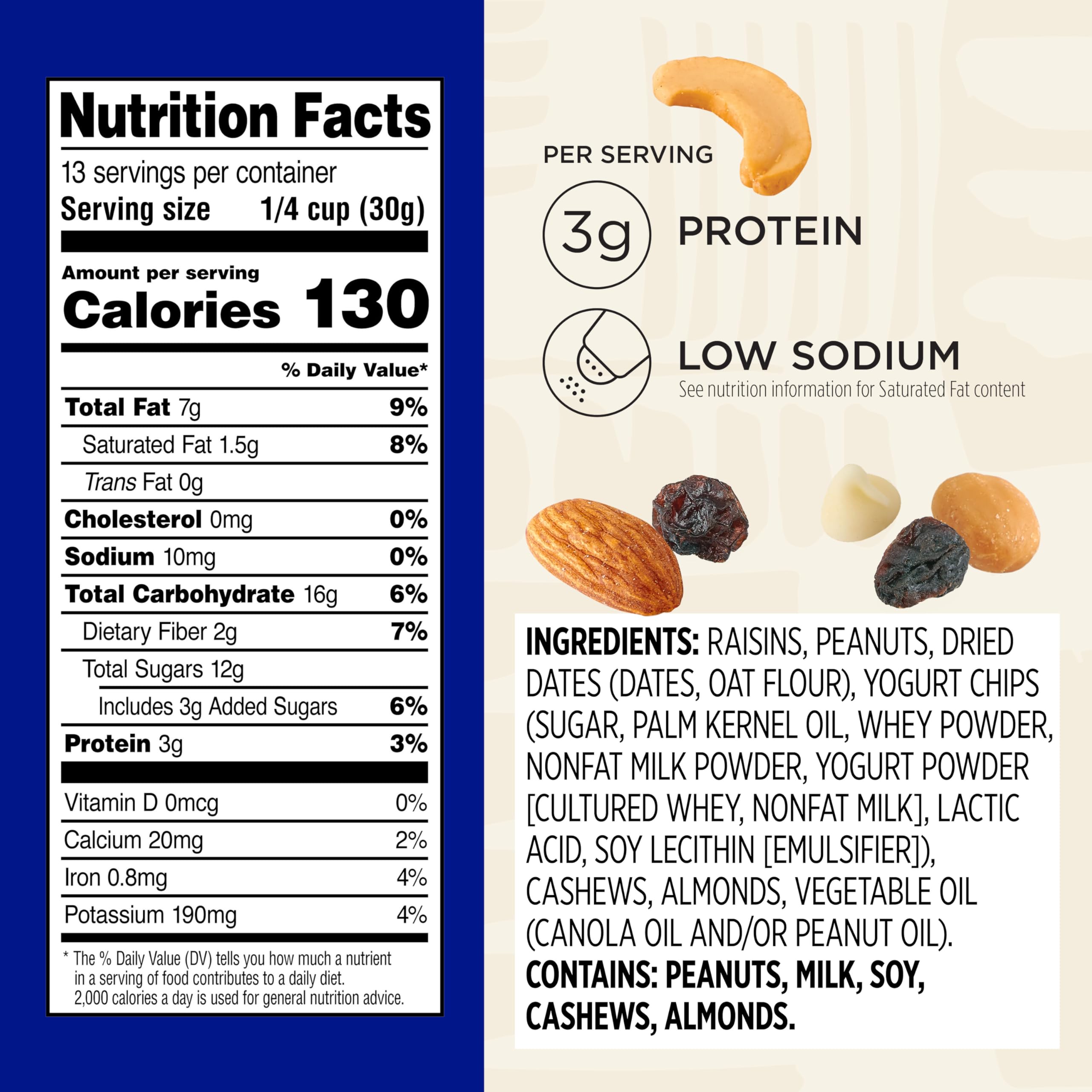 Snak Club Yogurt Trail Mix raisins and nuts in a bowl for quick snack