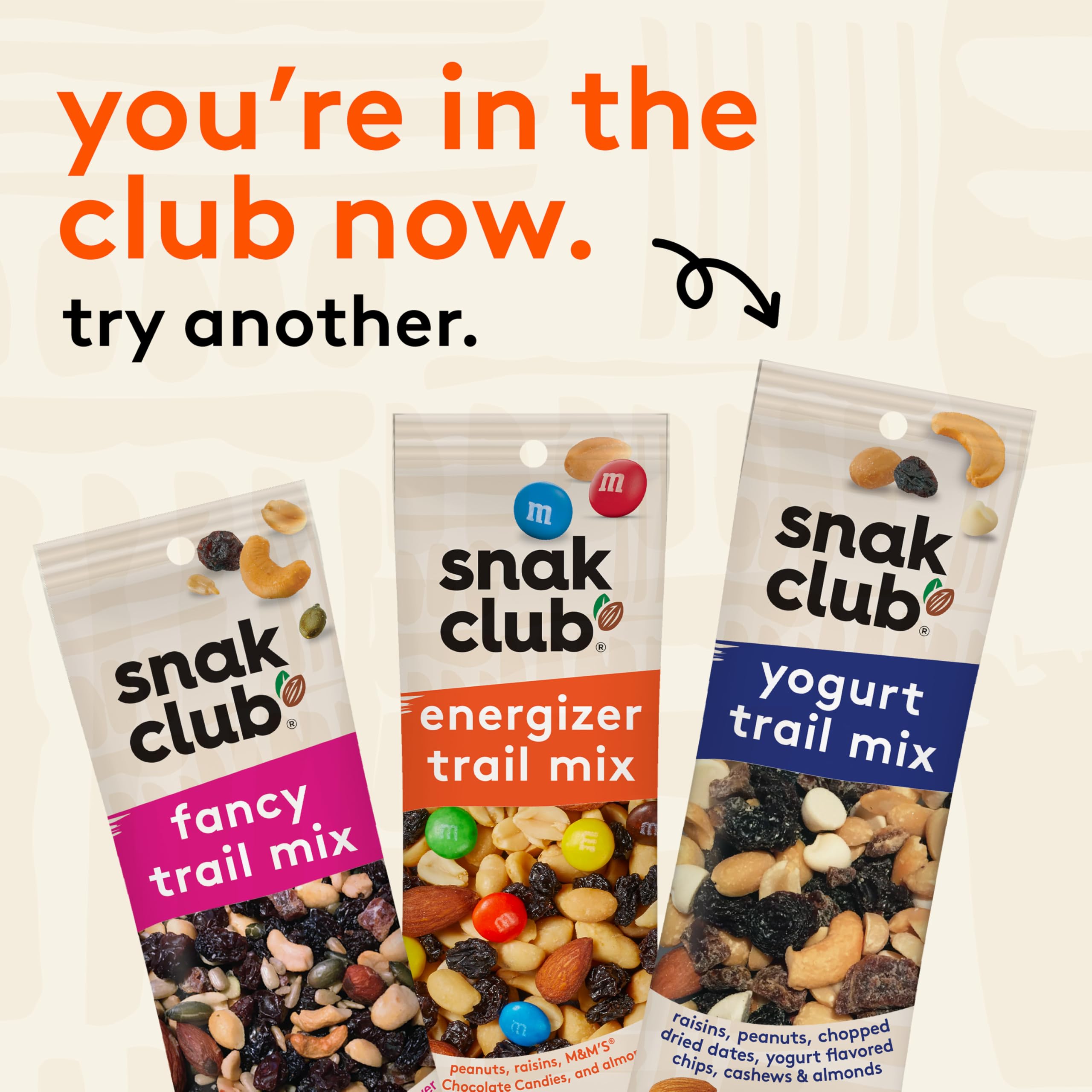 Chocolate candies in Snak Club Energizer Trail Mix