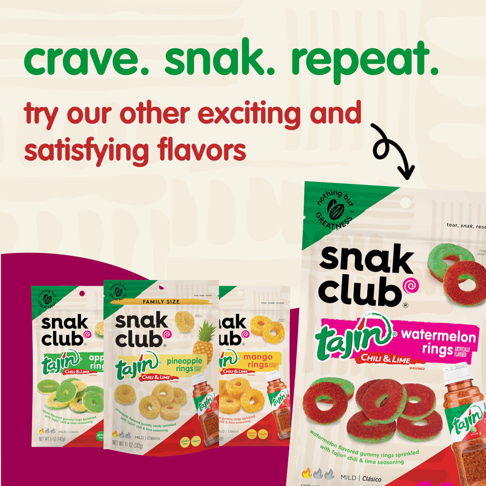 Family-size Snak Club bag ready for sharing at home.