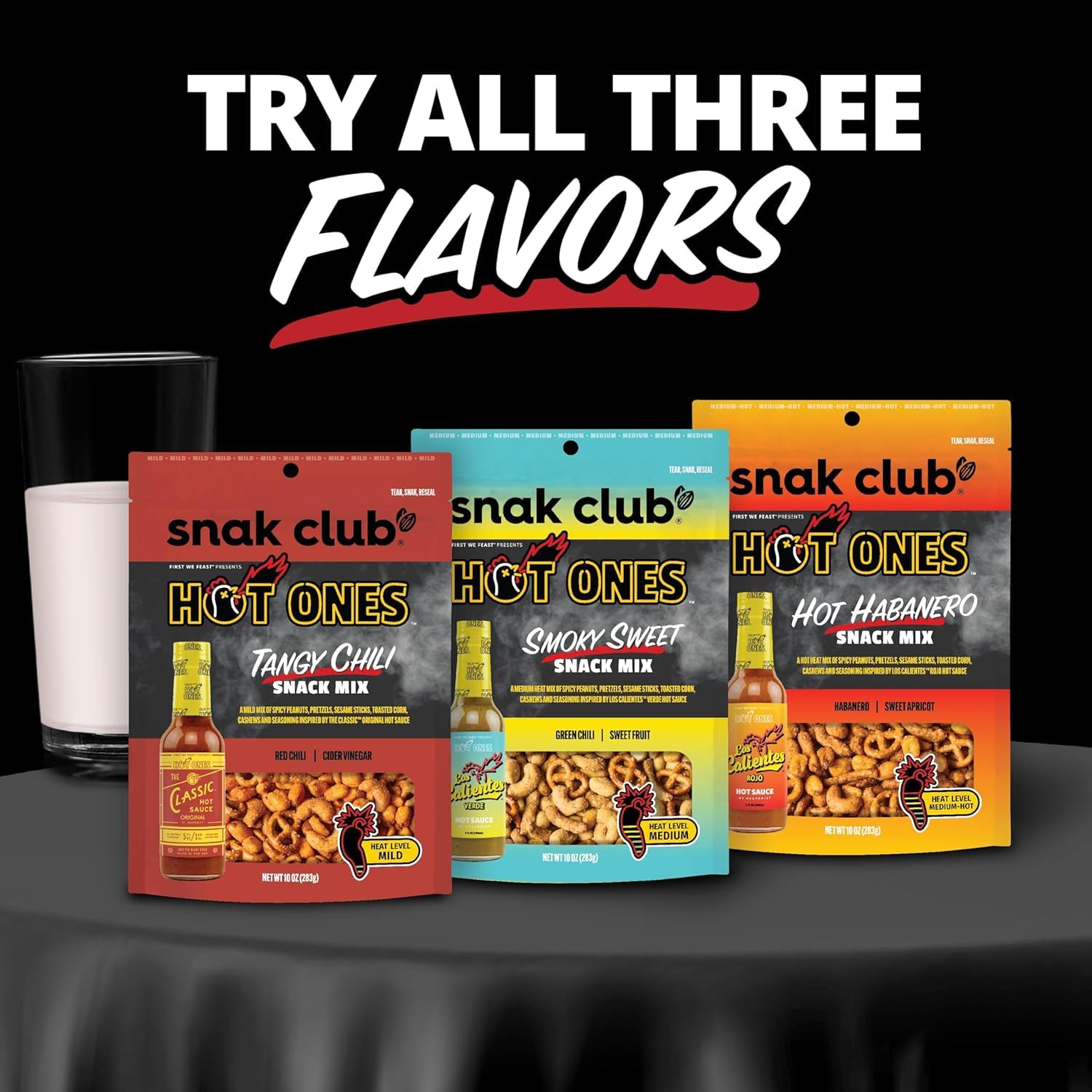 Snak Club Hot Ones bundle with other flavors.
