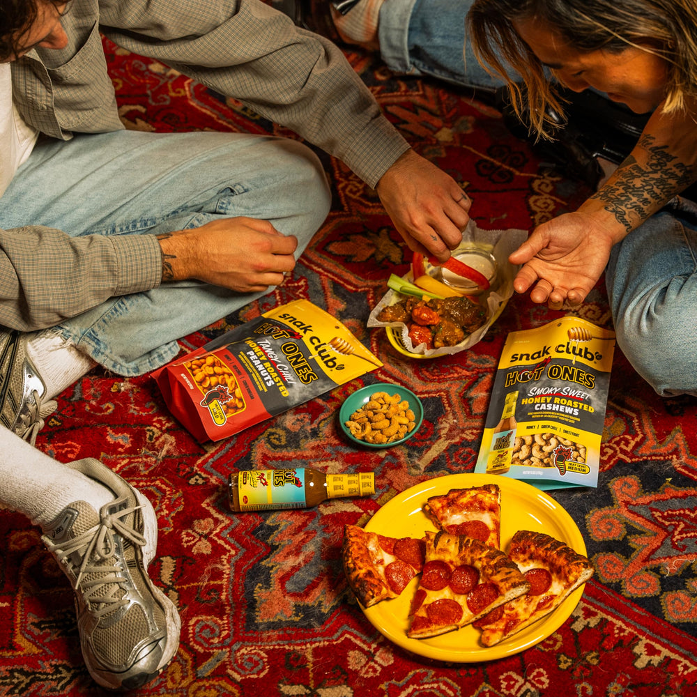 Snak Club Tangy Chili peanuts serving idea for quick bites.