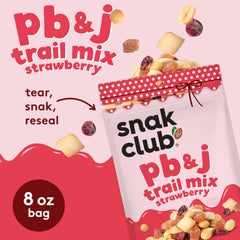 Snak Club PB&J Trail Mix Strawberry strawberry-cranberries for tangy sweetness.