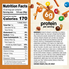 Snak Club trail mix close-up with peanut butter M&M’S and crunch.
