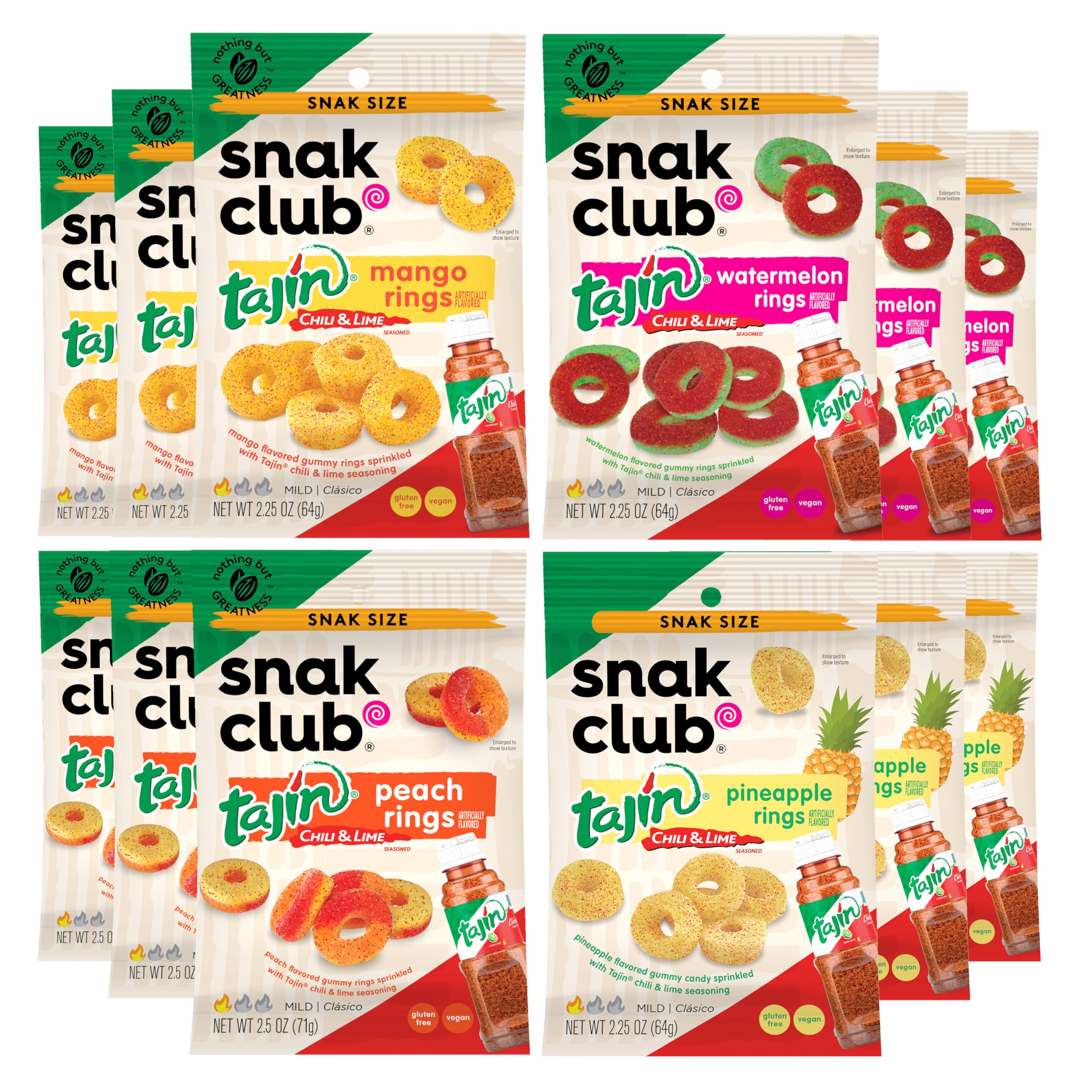 Snak Club Tajin Fruit Rings hero pack ready-to-share on the go