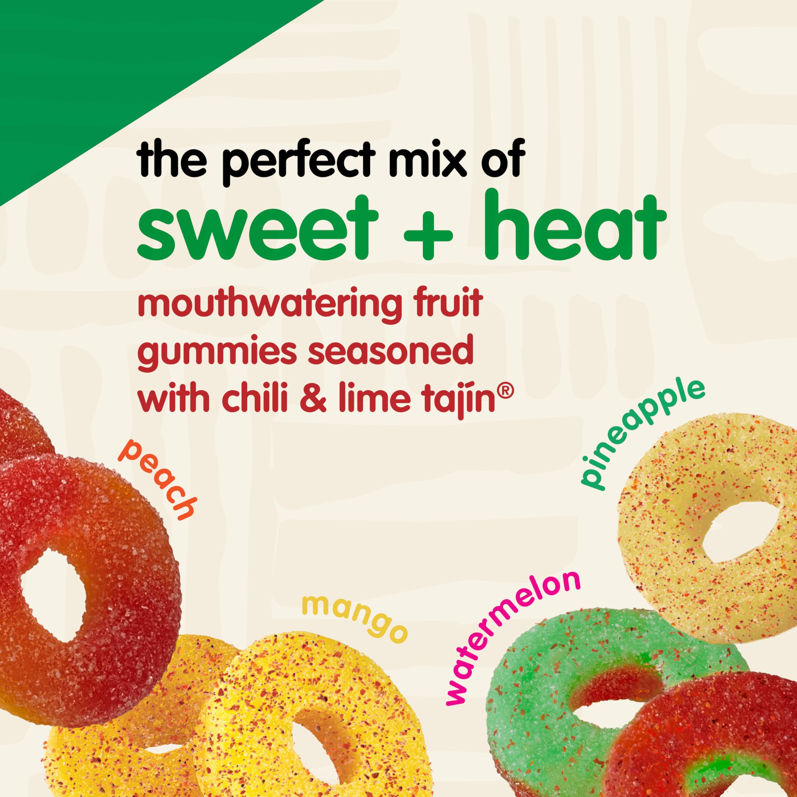 Snak Club Tajin Peach Rings bag with tangy-sweet finish for lunch