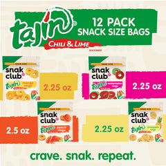 Snak Club Tajin Pineapple Rings bag with tropical tang and zest
