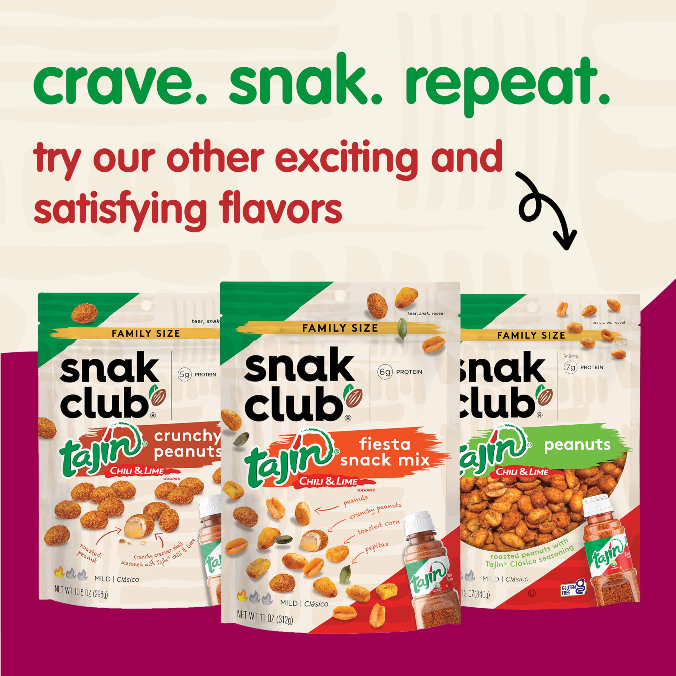 Snak Club Tajin Toasted Corn travel-snack pack ready for on-the-go snacking.