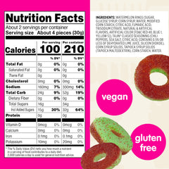 Close-up of Tajín-dusted Watermelon Rings showing bold flavor.