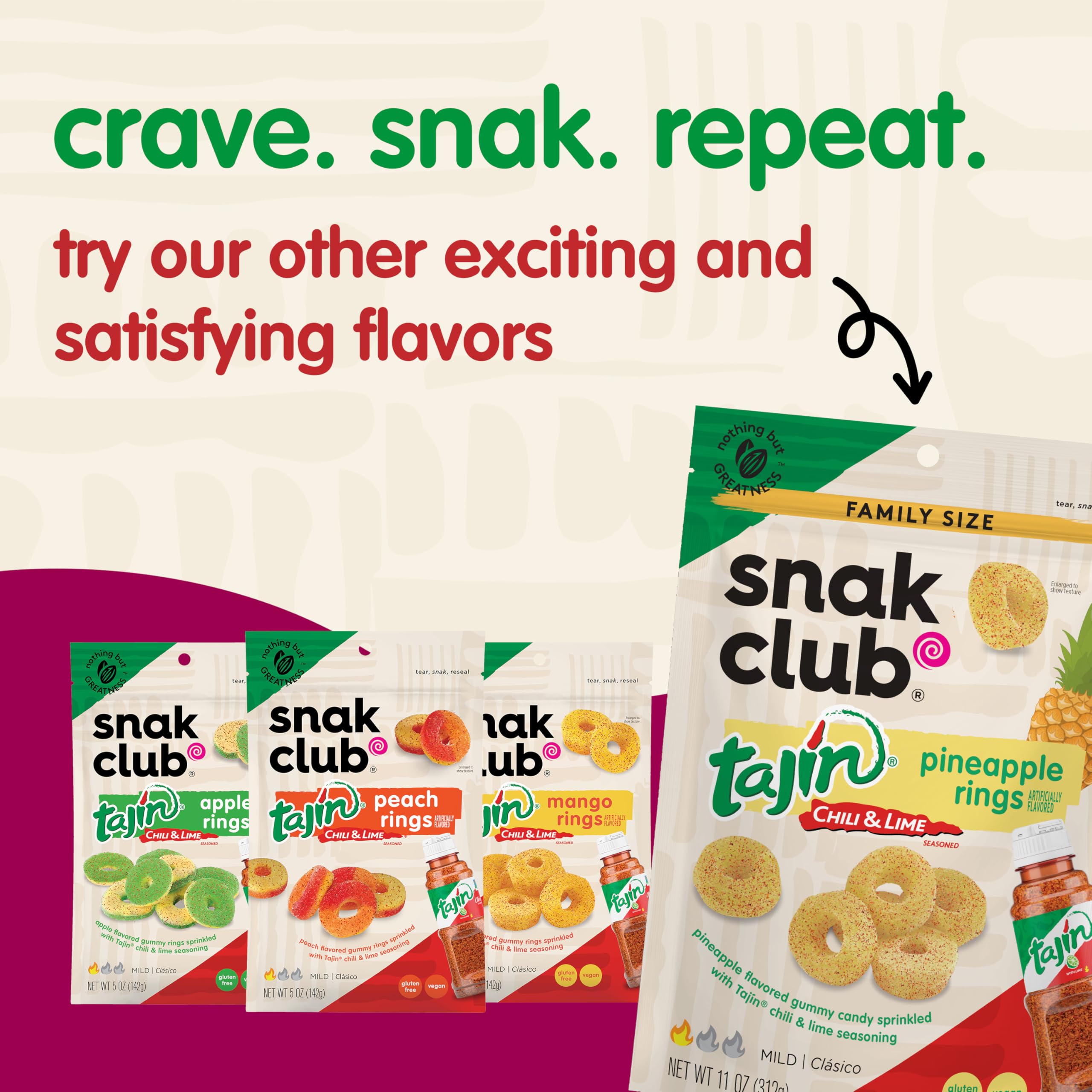 Vegan gluten-free Snak Club watermelon gummies as a snack option