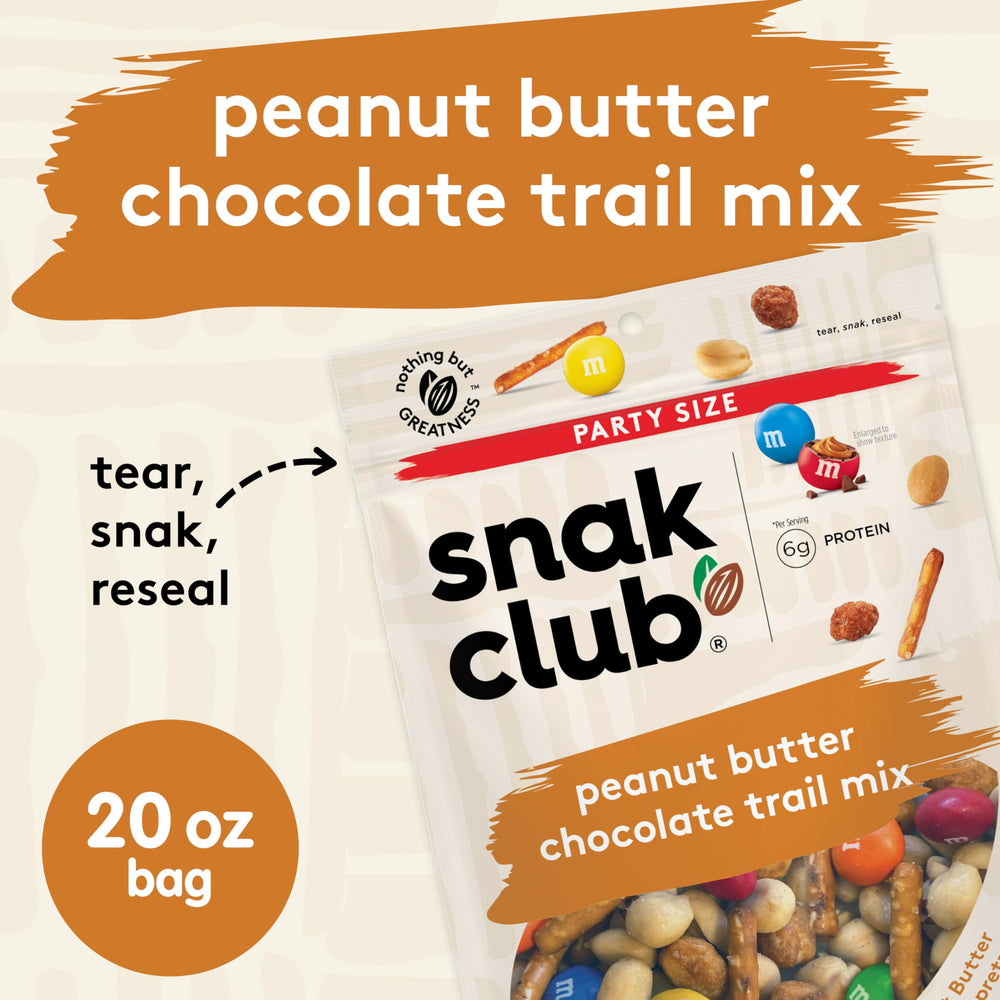 Snak Club toffee peanuts and pretzels provide a sweet-salty crunch.