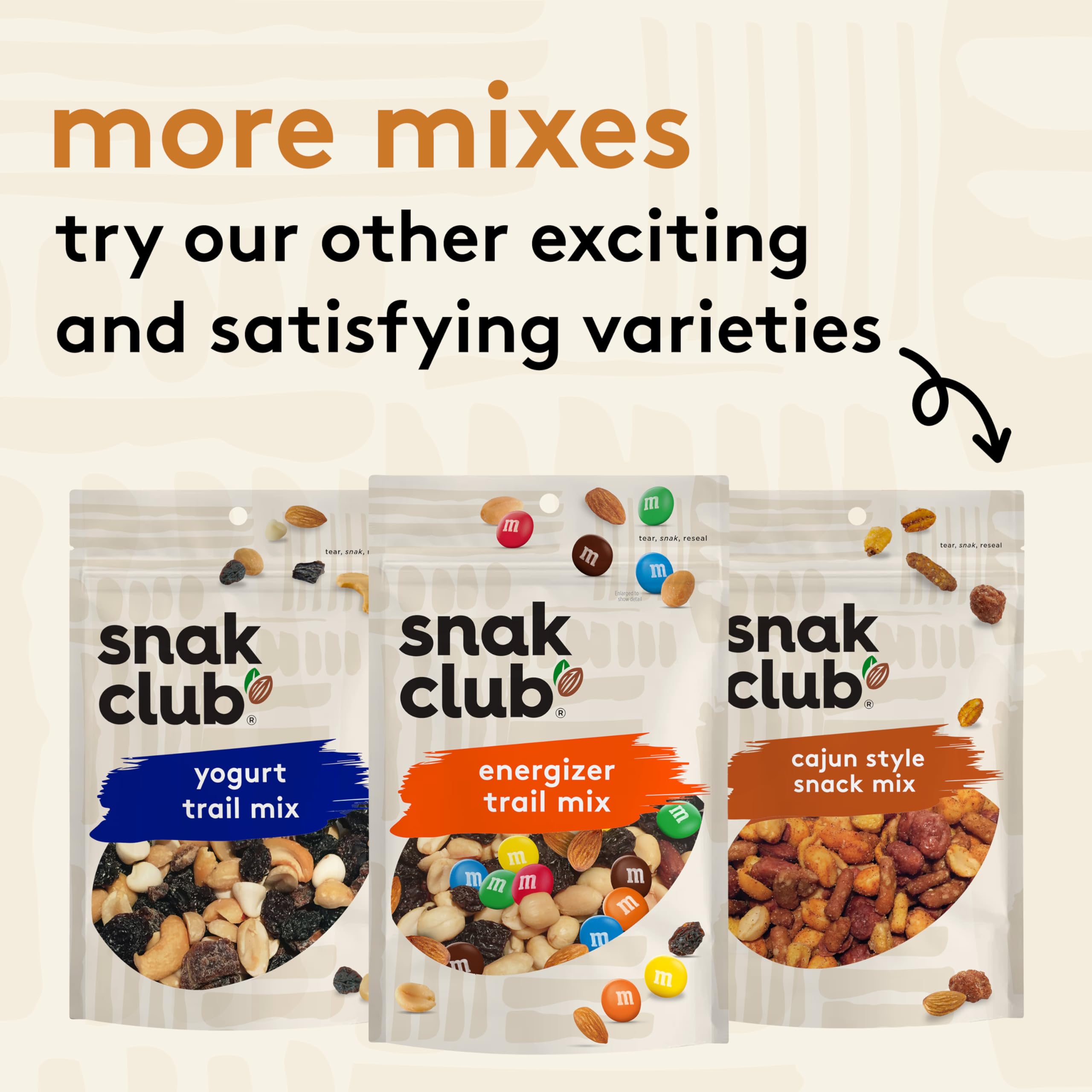 Snak Club trail mix on-the-go snack for hiking or commuting.