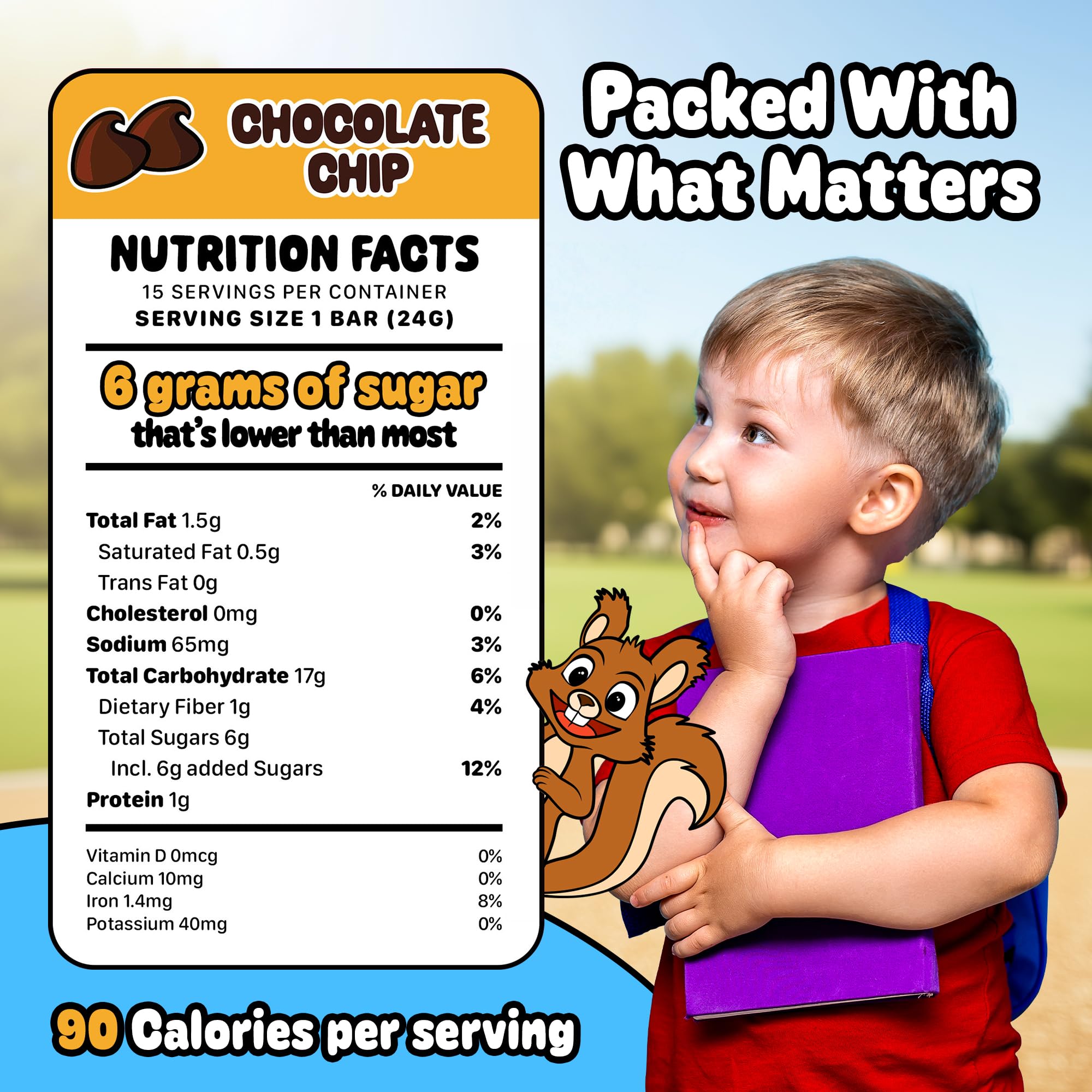 Snakkidz avocado oil bar close-up, soft and chewy energy for busy mornings.