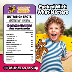 Snakkidz bars in lunchbox scene, low sugar for steady energy.