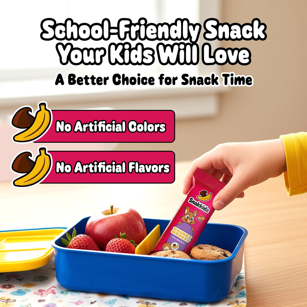 Snakkidz gluten-free and nut-free facility badge emphasized for safety.