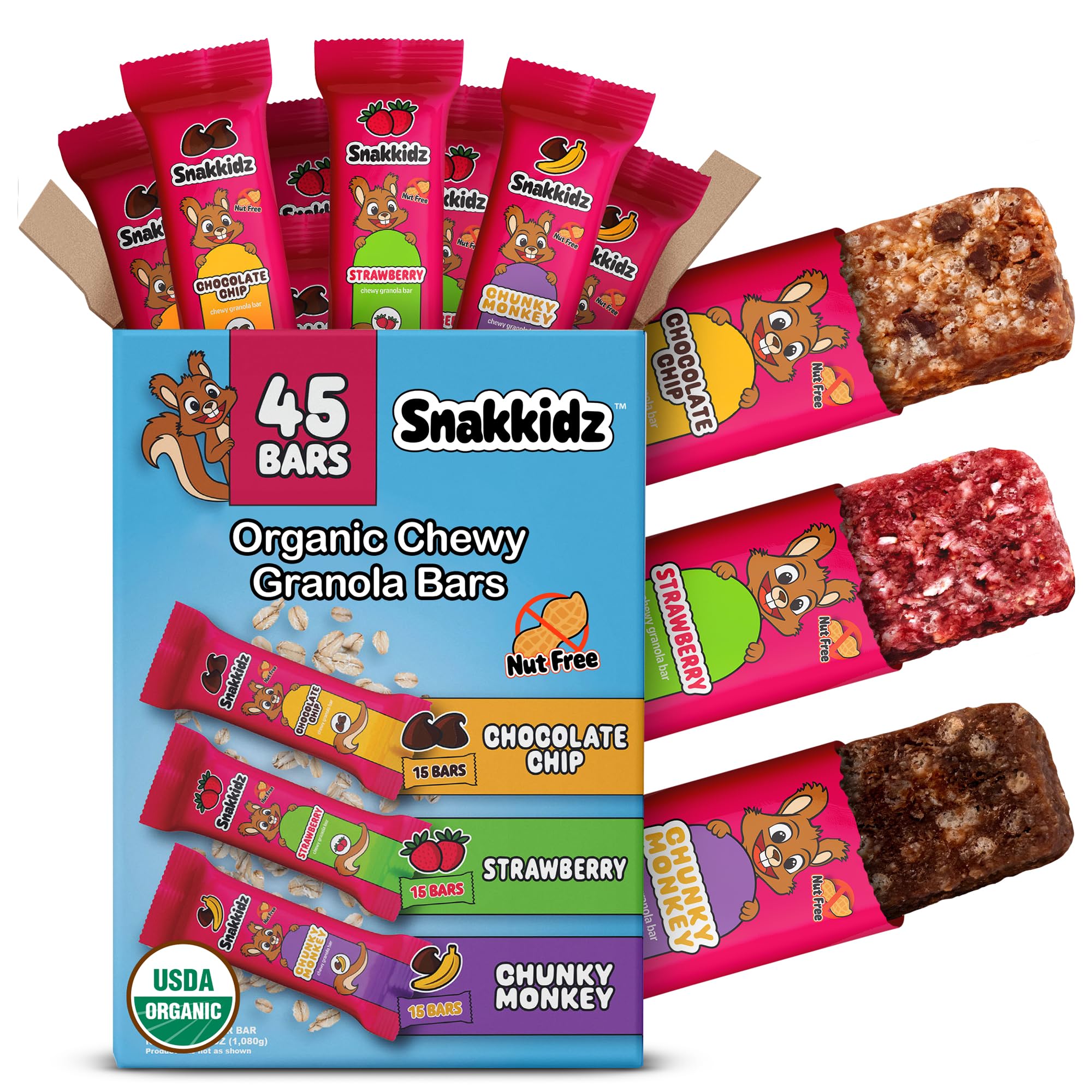 Snakkidz granola bar in a child's hand, a wholesome after-school snack option.