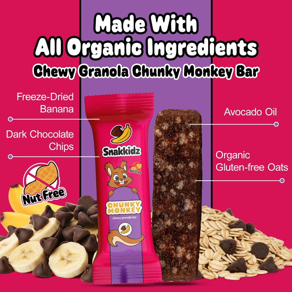 Snakkidz individually wrapped bars shown for travel and on-the-go.