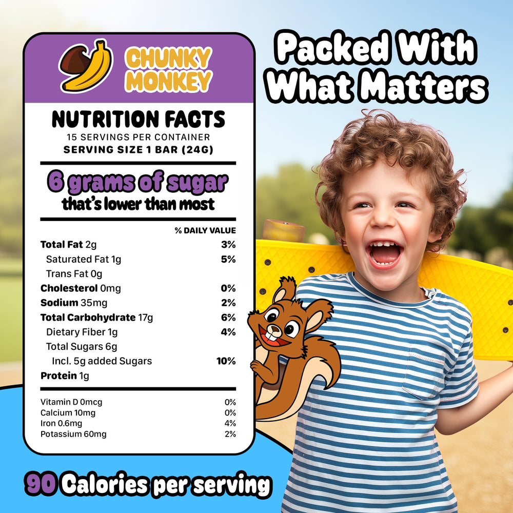 Snakkidz individually wrapped bars packed for lunchboxes and on-the-go.