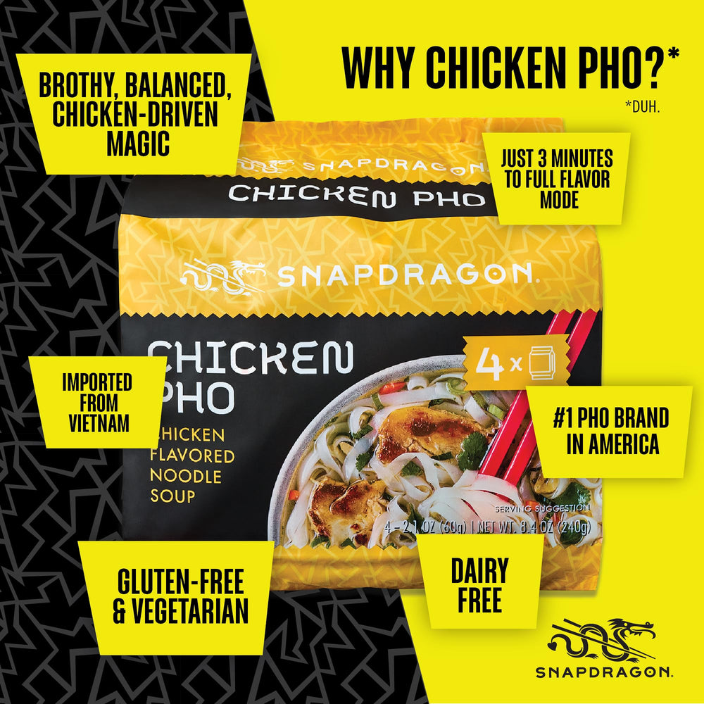 Snapdragon Chicken Pho bowl ready for cozy lunches or dinners.