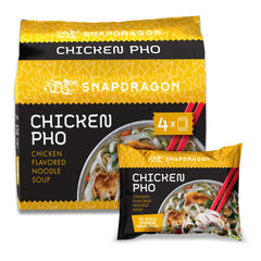Snapdragon Chicken Pho packaging front highlighting quick dinner convenience.