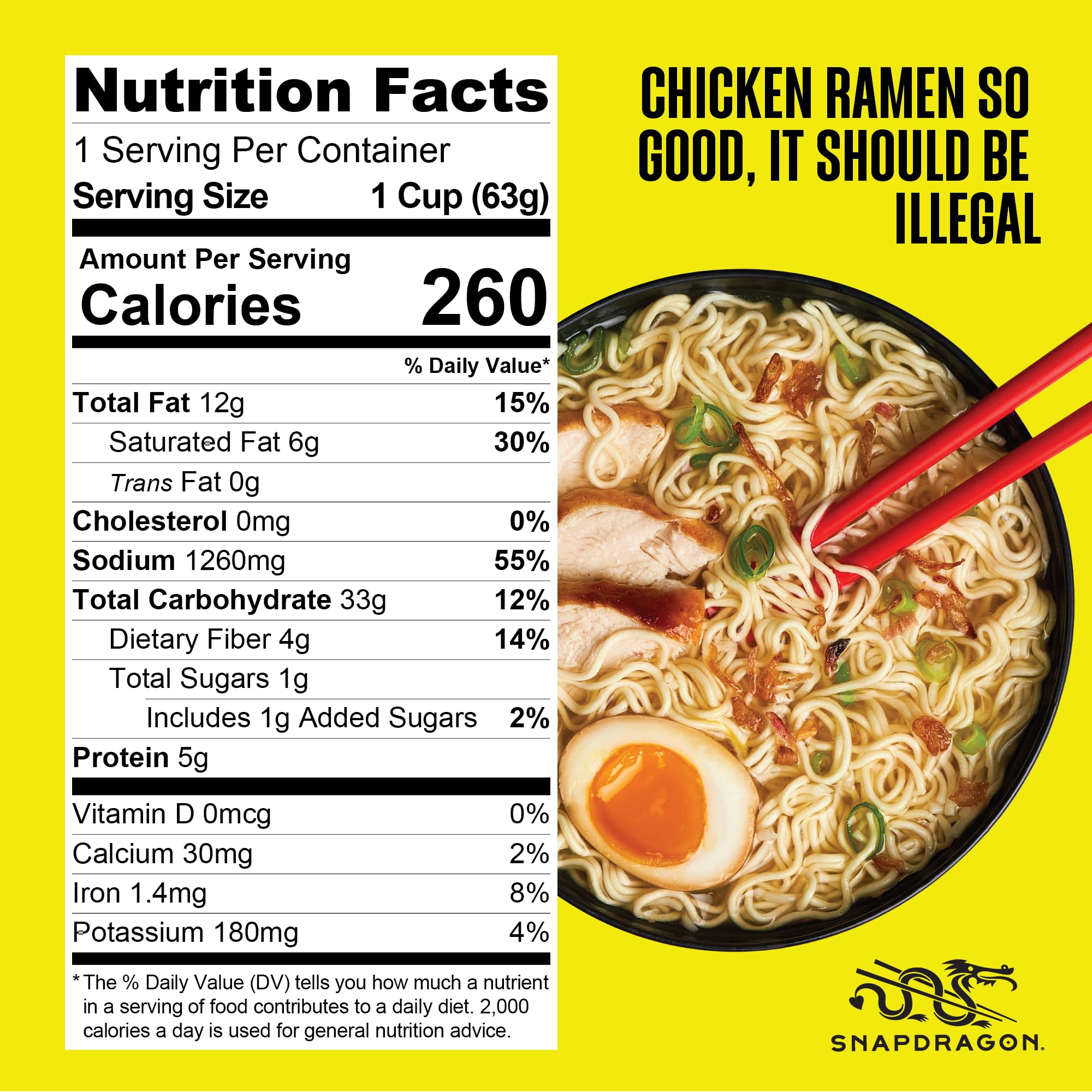 Snapdragon Chicken Ramen Cup Noodles Unpacked: easy prep with authentic wheat noodles and flavor.