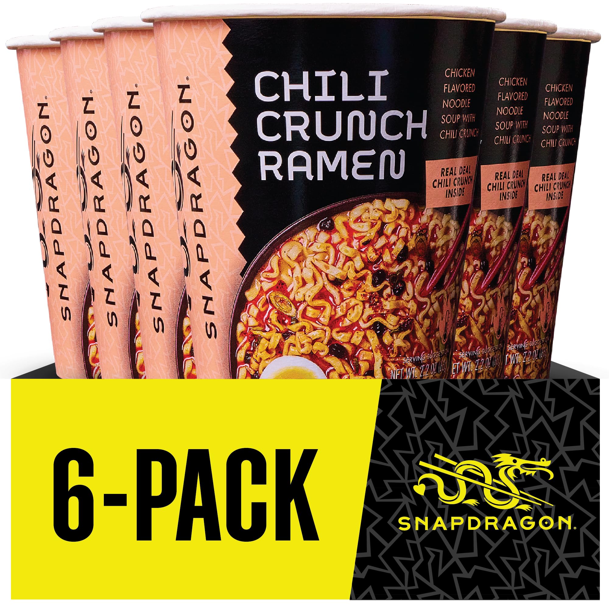 Snapdragon Chili Crunch Ramen Cup noodles soaking up bold broth for lunch.