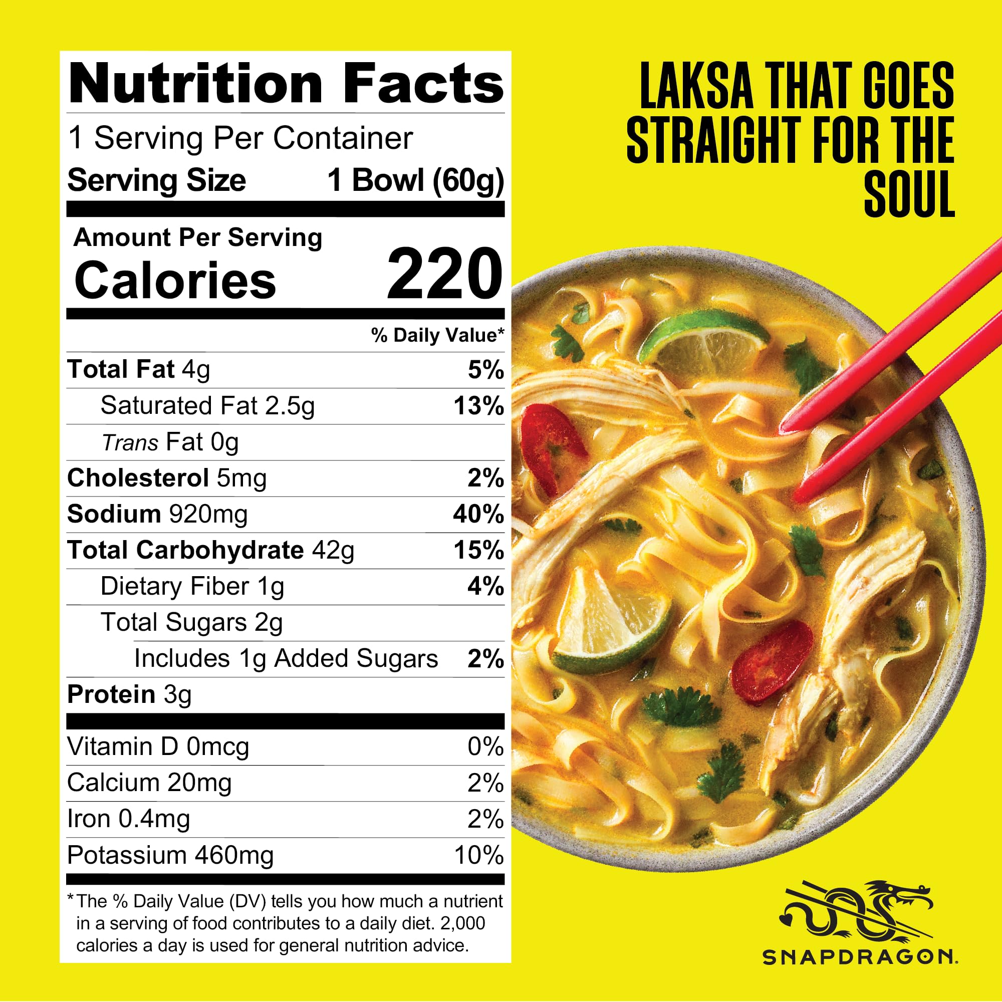 Snapdragon Laksa Curry broth being poured over noodles for quick flavor boost