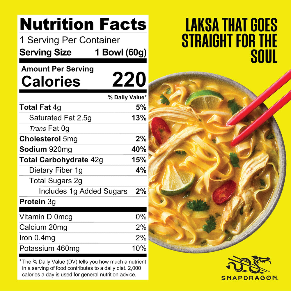 Snapdragon Laksa Curry broth being poured over noodles for quick flavor boost