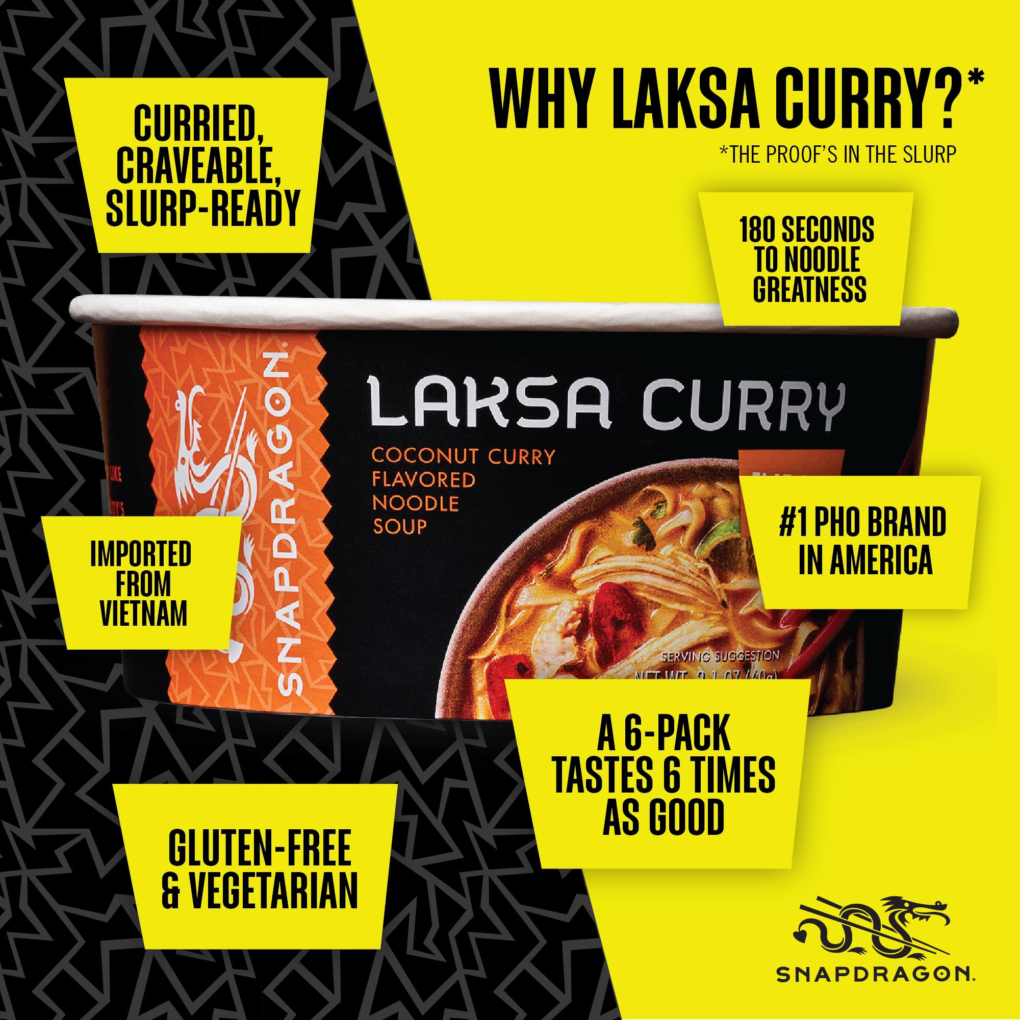 Snapdragon Laksa Curry ready-to-serve bowl, easy heat-and-serve convenience