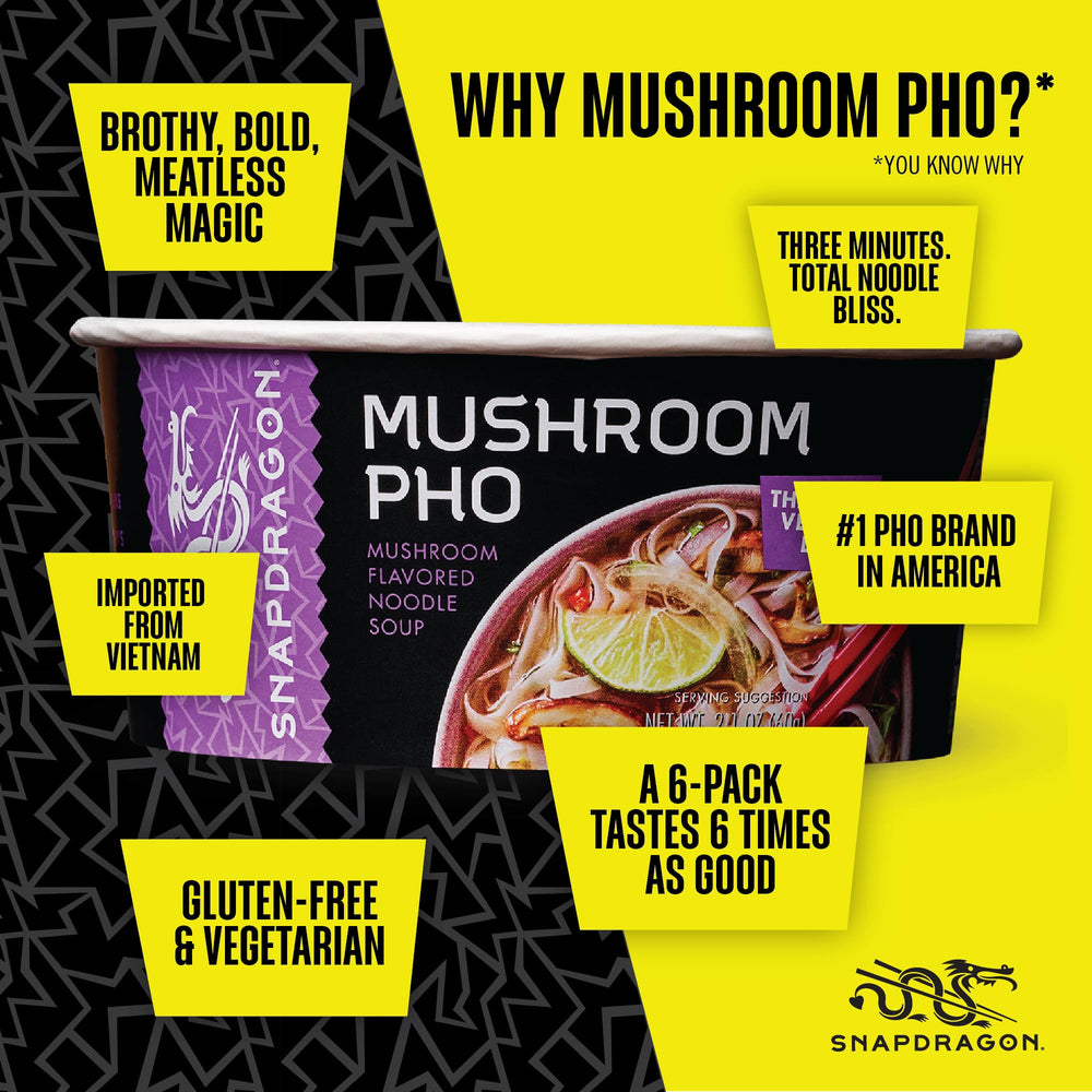 Snapdragon Mushroom Pho 6-pack packaging ready for meals