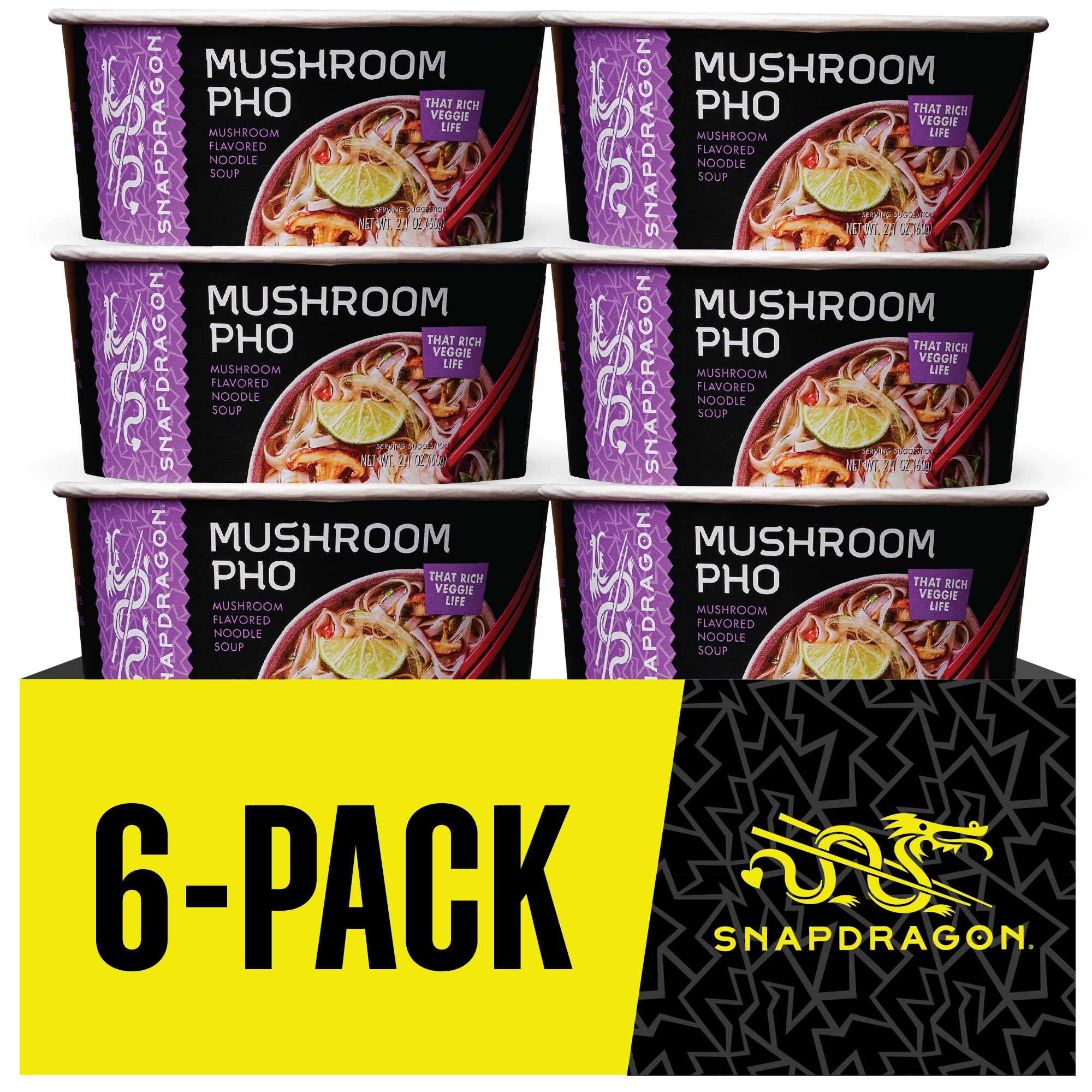 Snapdragon Mushroom Pho gluten-free label on packaging