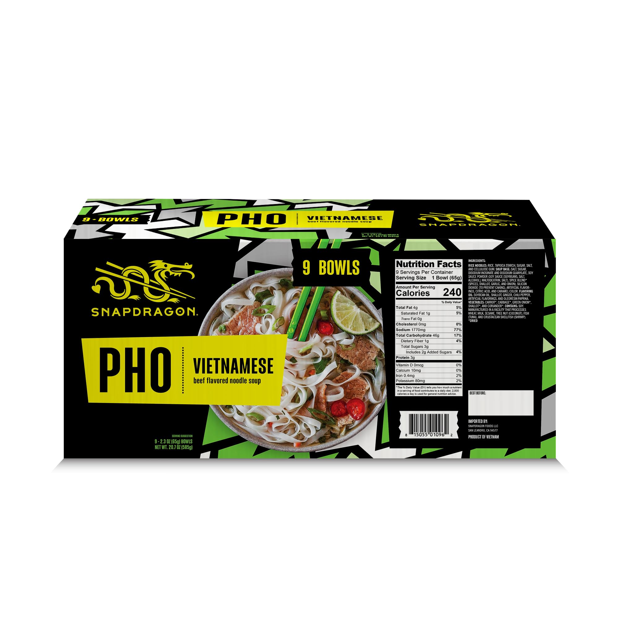 Snapdragon Pho ingredients dried veggies image highlight convenient mix for full flavor.