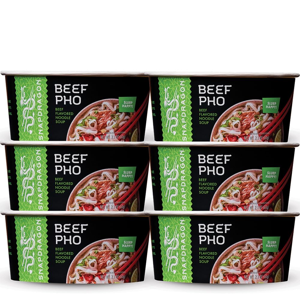 Snapdragon Pho Soup Bowl six-pack front view for easy pantry meals