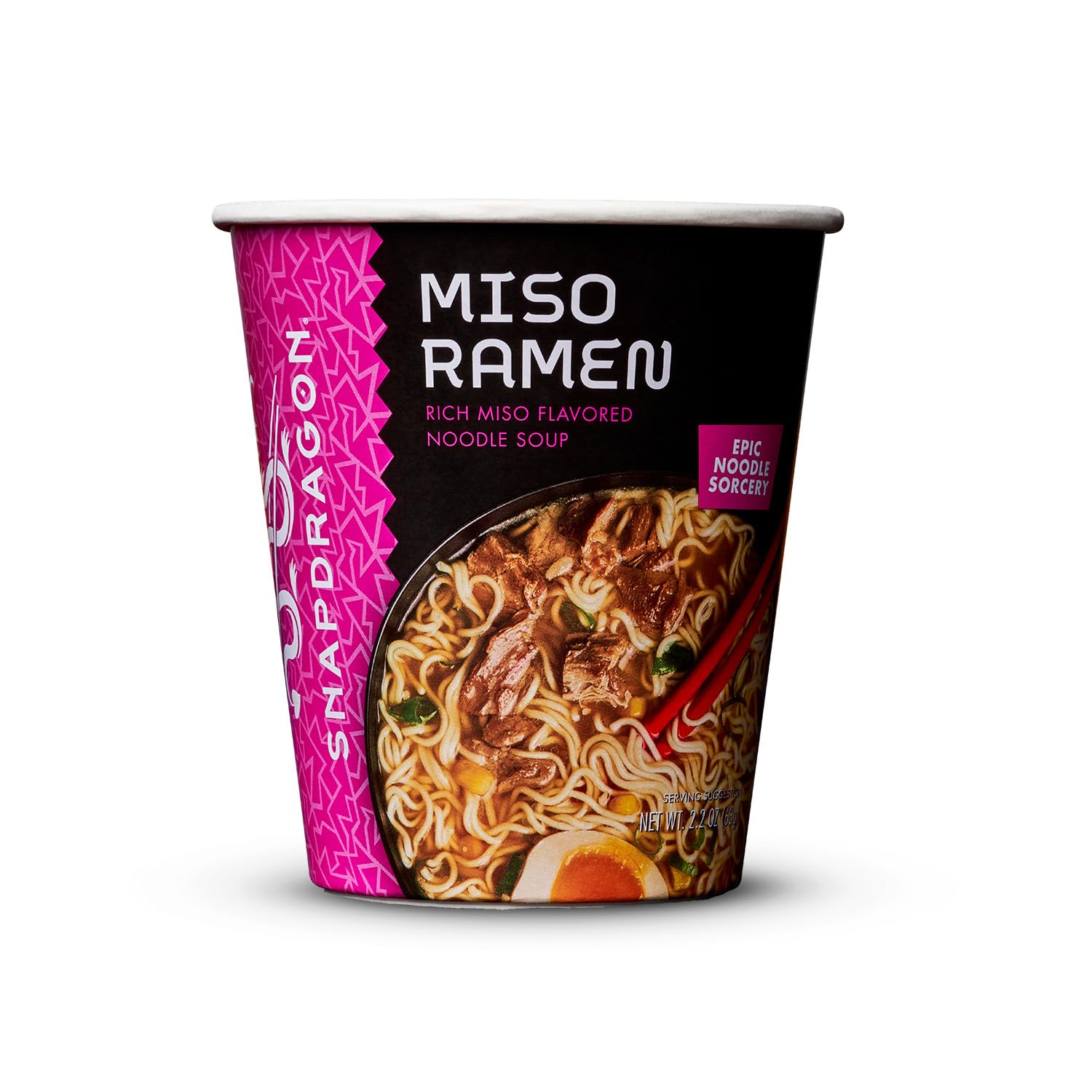 Six-pack Snapdragon ramen cups offer easy stocking and quick meals.