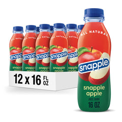 Snapple Apple juice bottle front view with crisp, all-natural flavor.