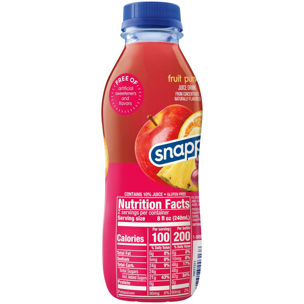 Snapple Fruit Punch 12-pack box, convenient bulk for gatherings.