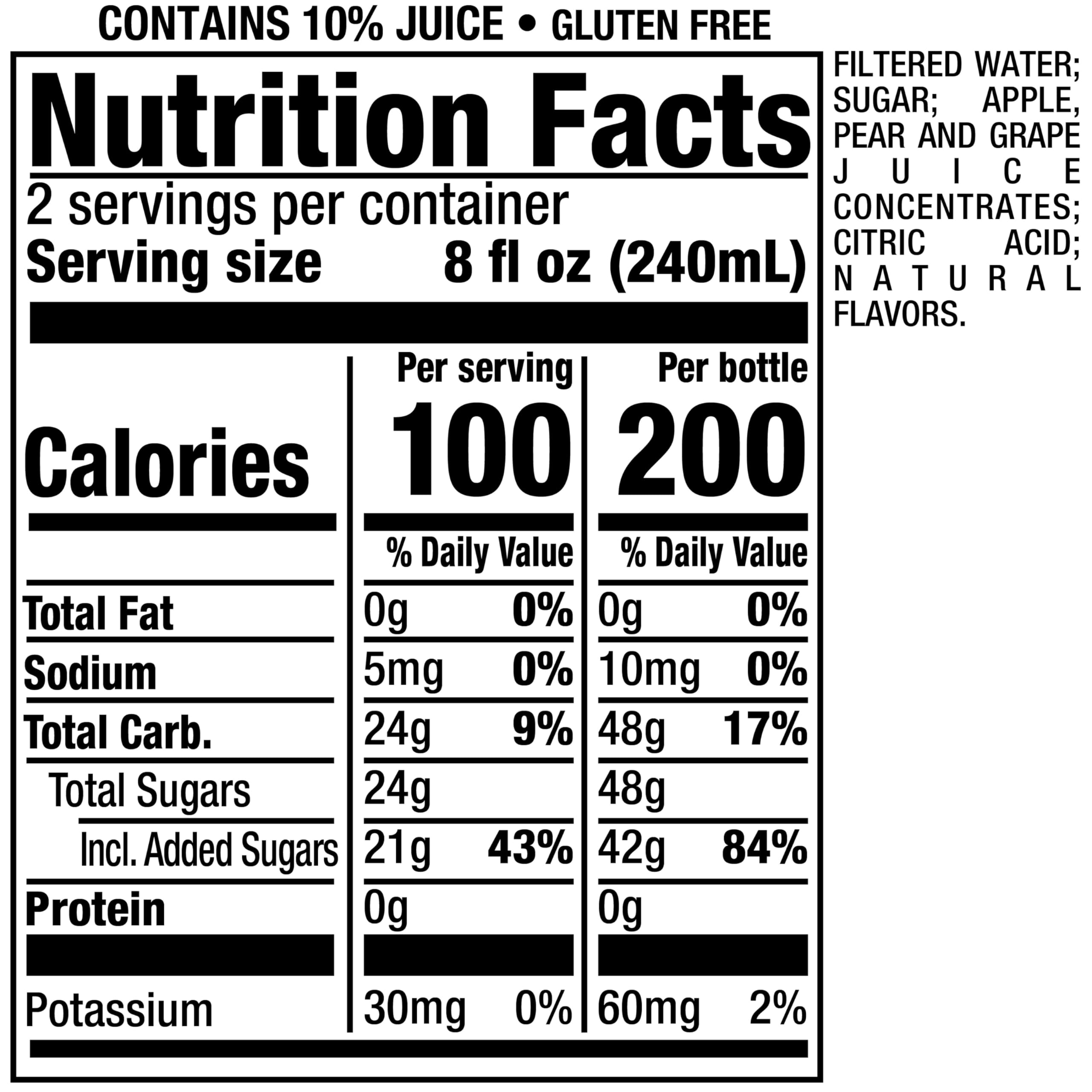 Snapple Fruit Punch bottle side angle for everyday refreshment.