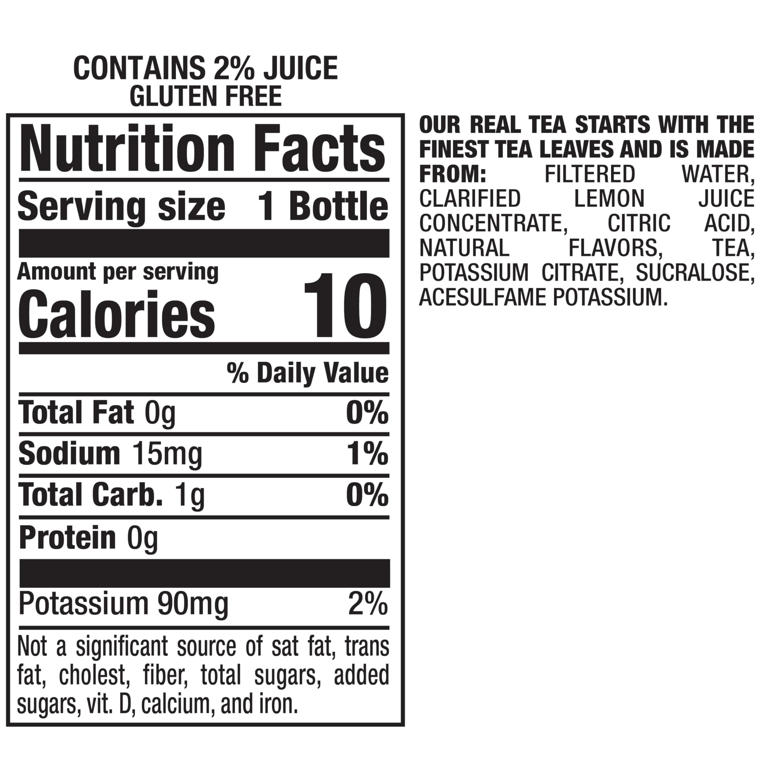 Close-up of Snapple Half 'n Half Lemonade Iced Tea label with natural flavor emphasis.