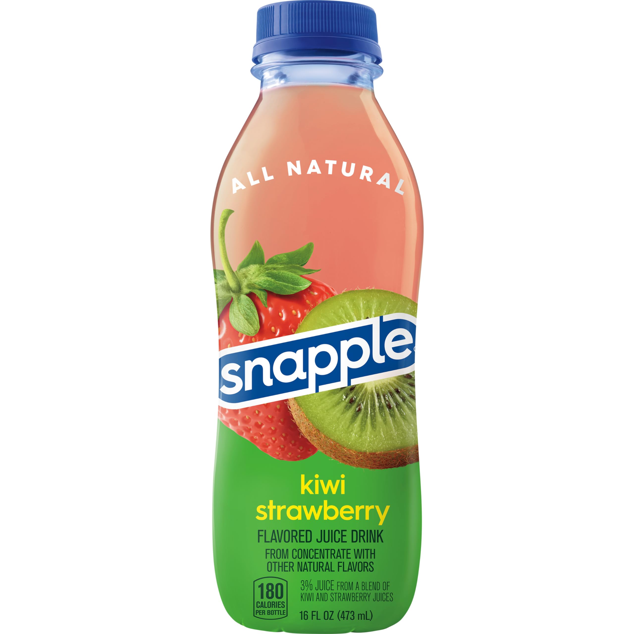 Pouring Snapple Kiwi Strawberry into a glass for a cool, fruity sip