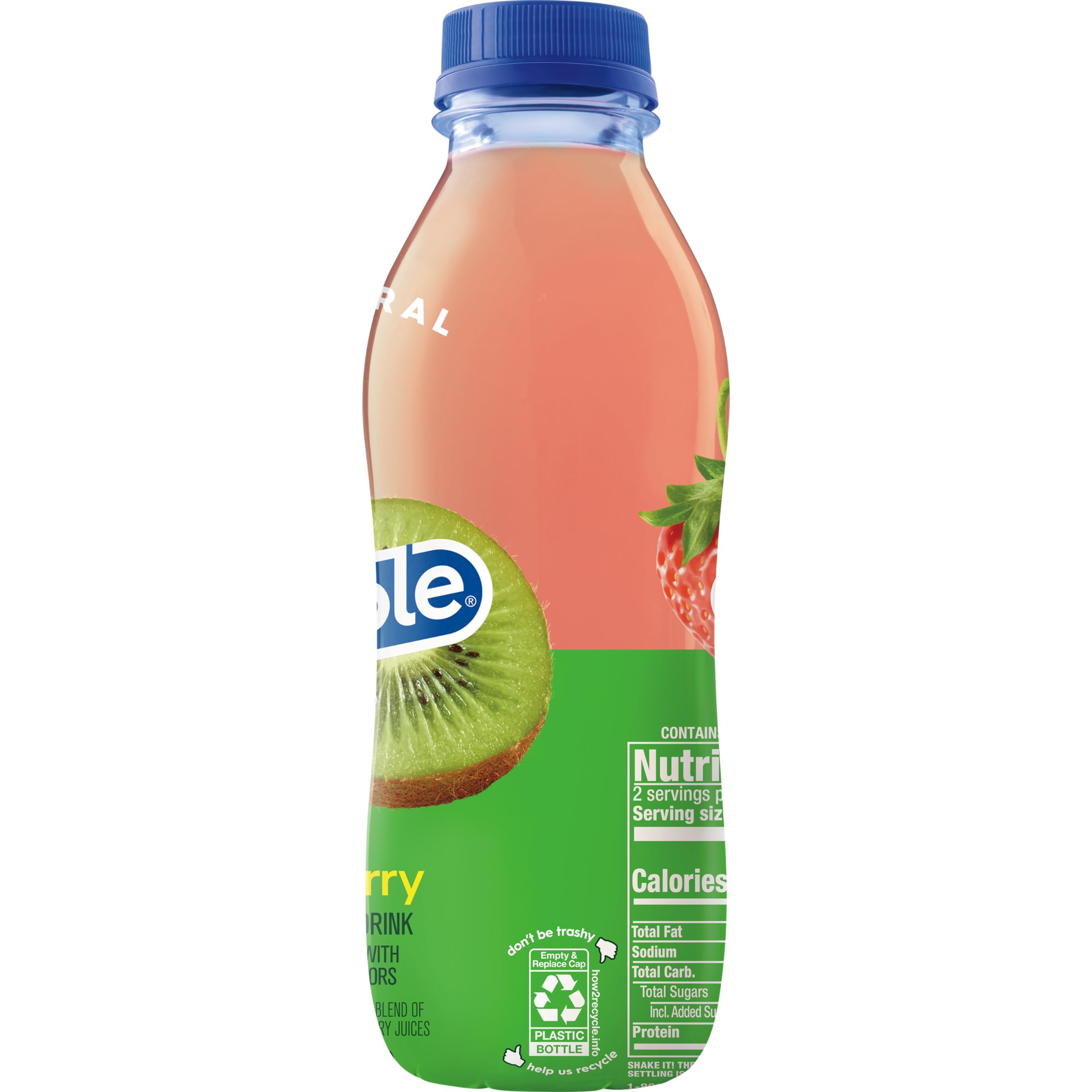 Recycled bottle graphic featuring Snapple branding for sustainability