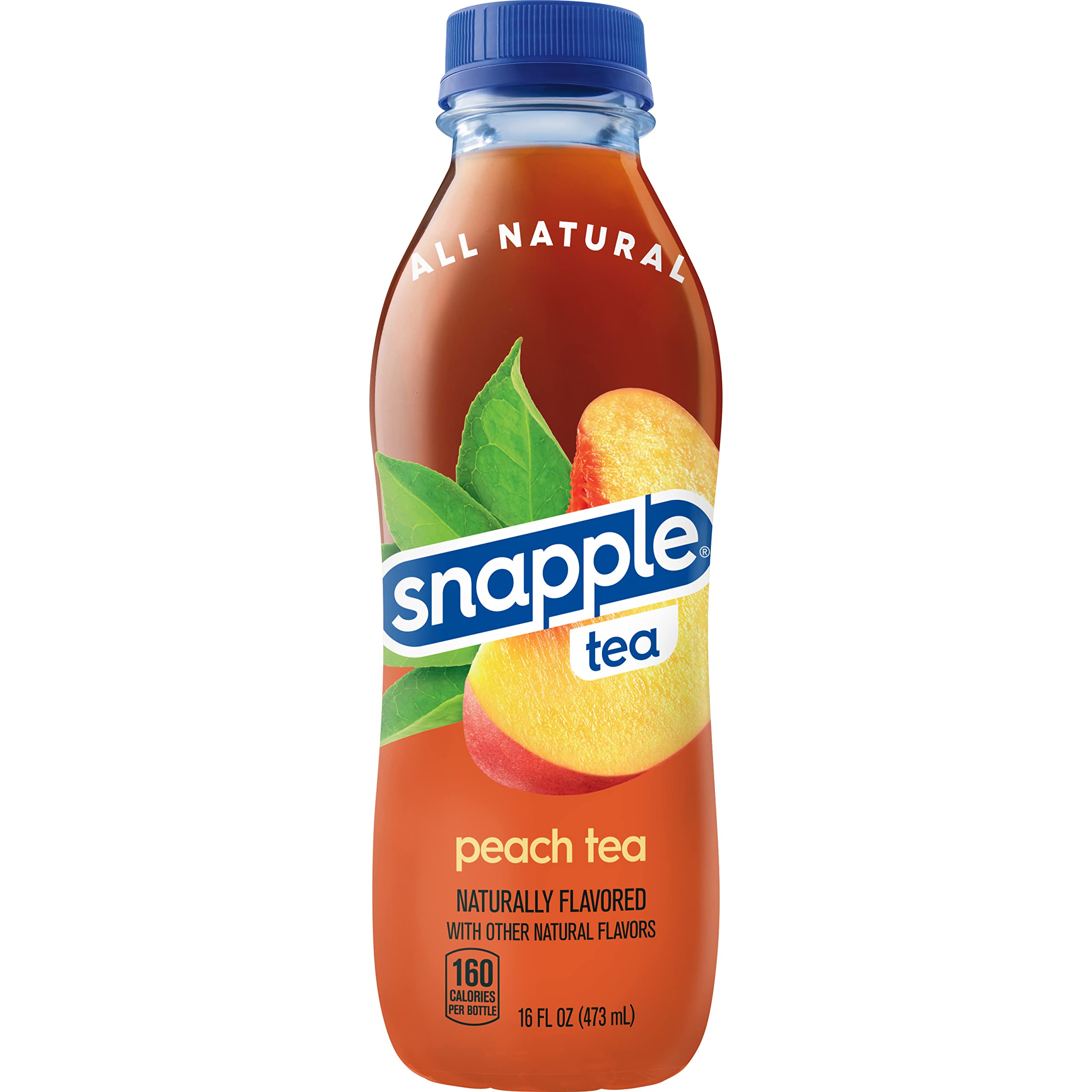 Snapple Peach Tea bottle in 100% recycled plastic packaging