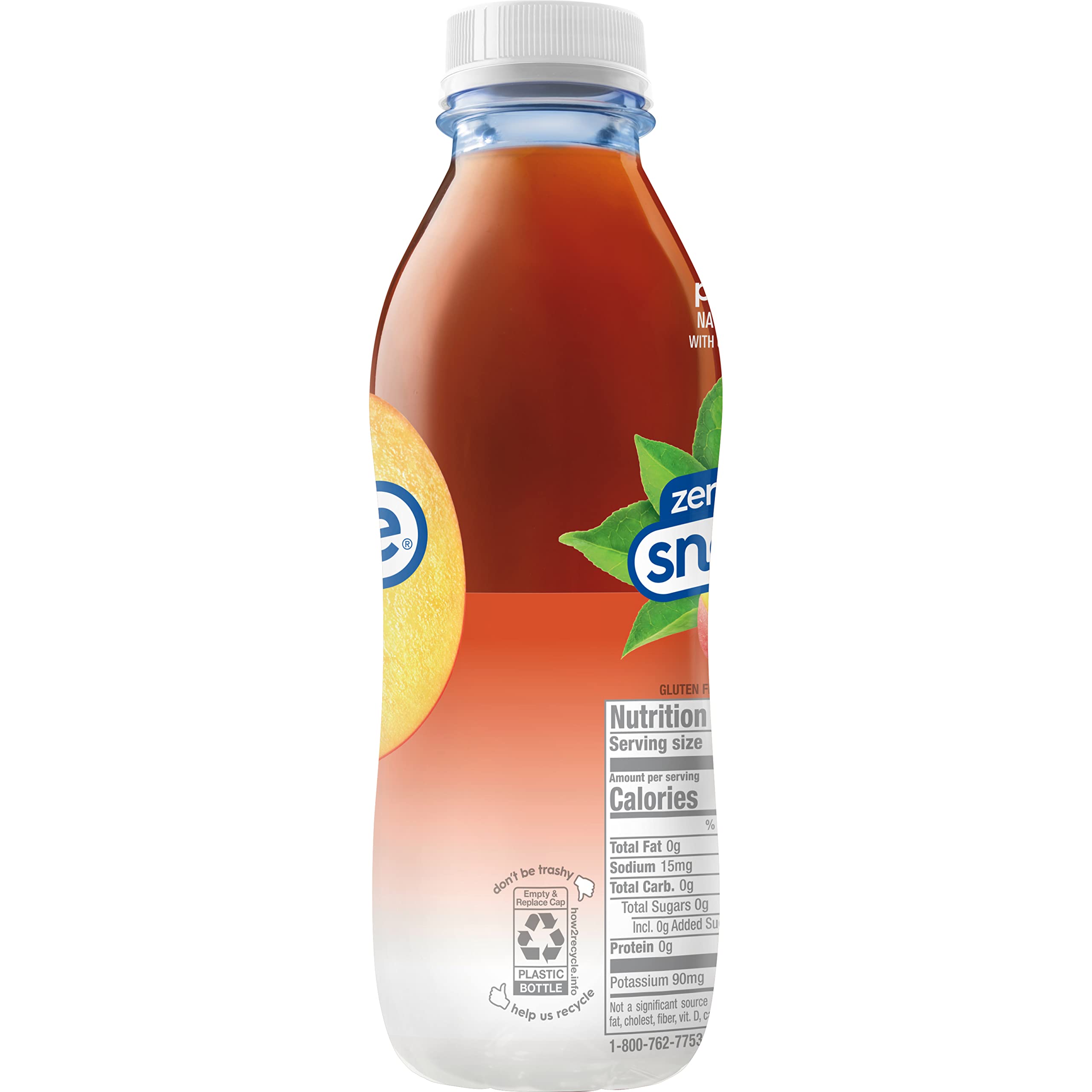 Chilled Snapple Peach Tea over ice with inviting color