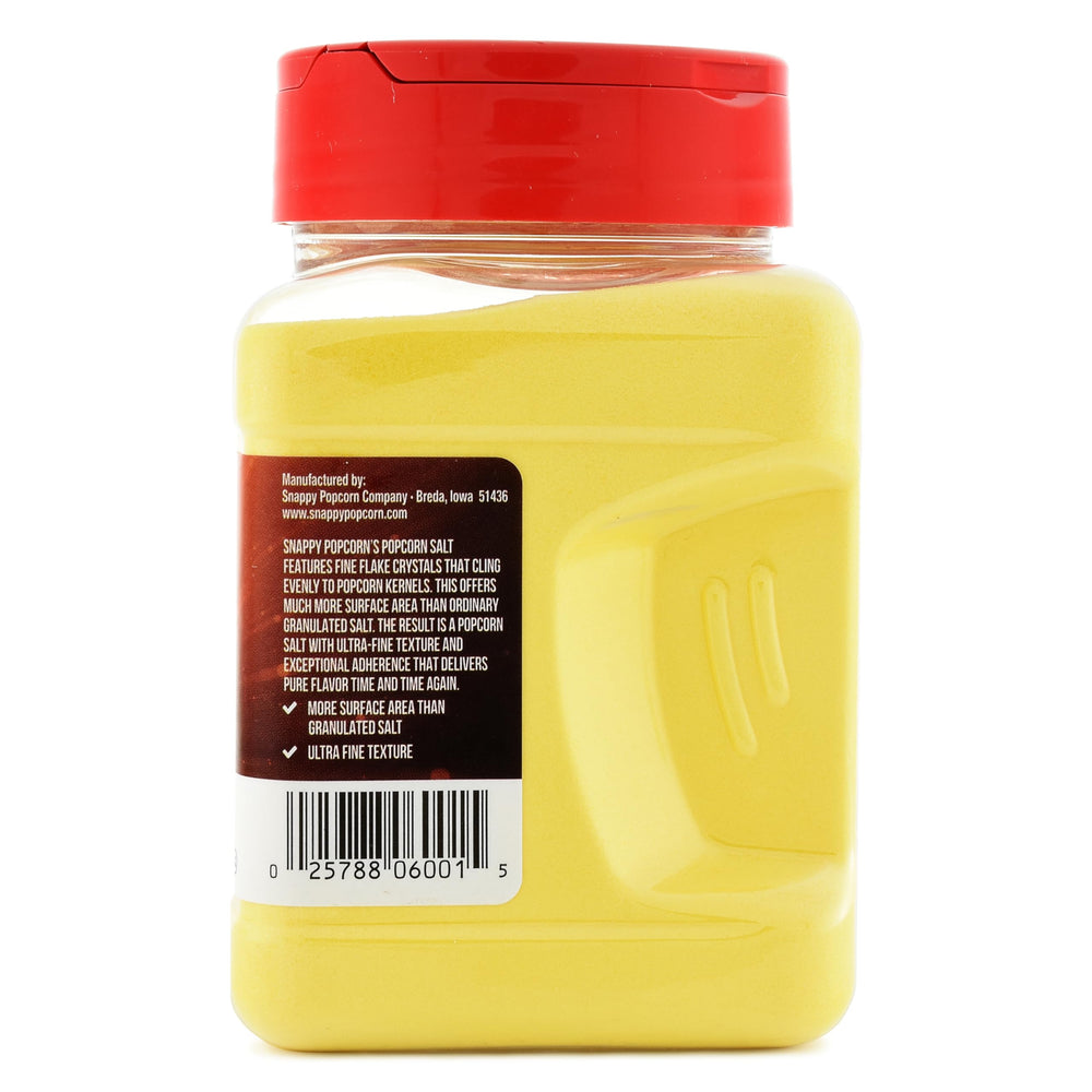 Snappy Butter Popcorn Seasoning shaker top evenly distributes flavor on popcorn
