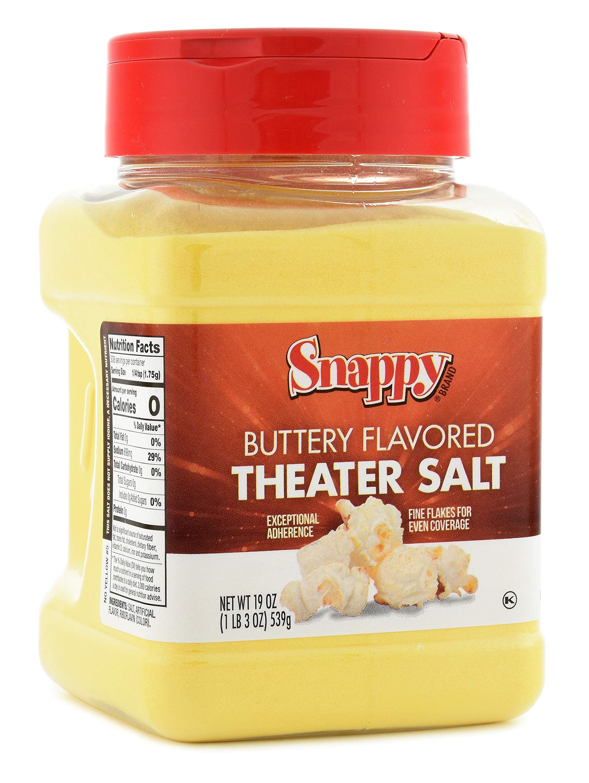 SNAPPY Buttery Flavored Popcorn Salt close-up crystals showing ultra-fine texture for even coating.