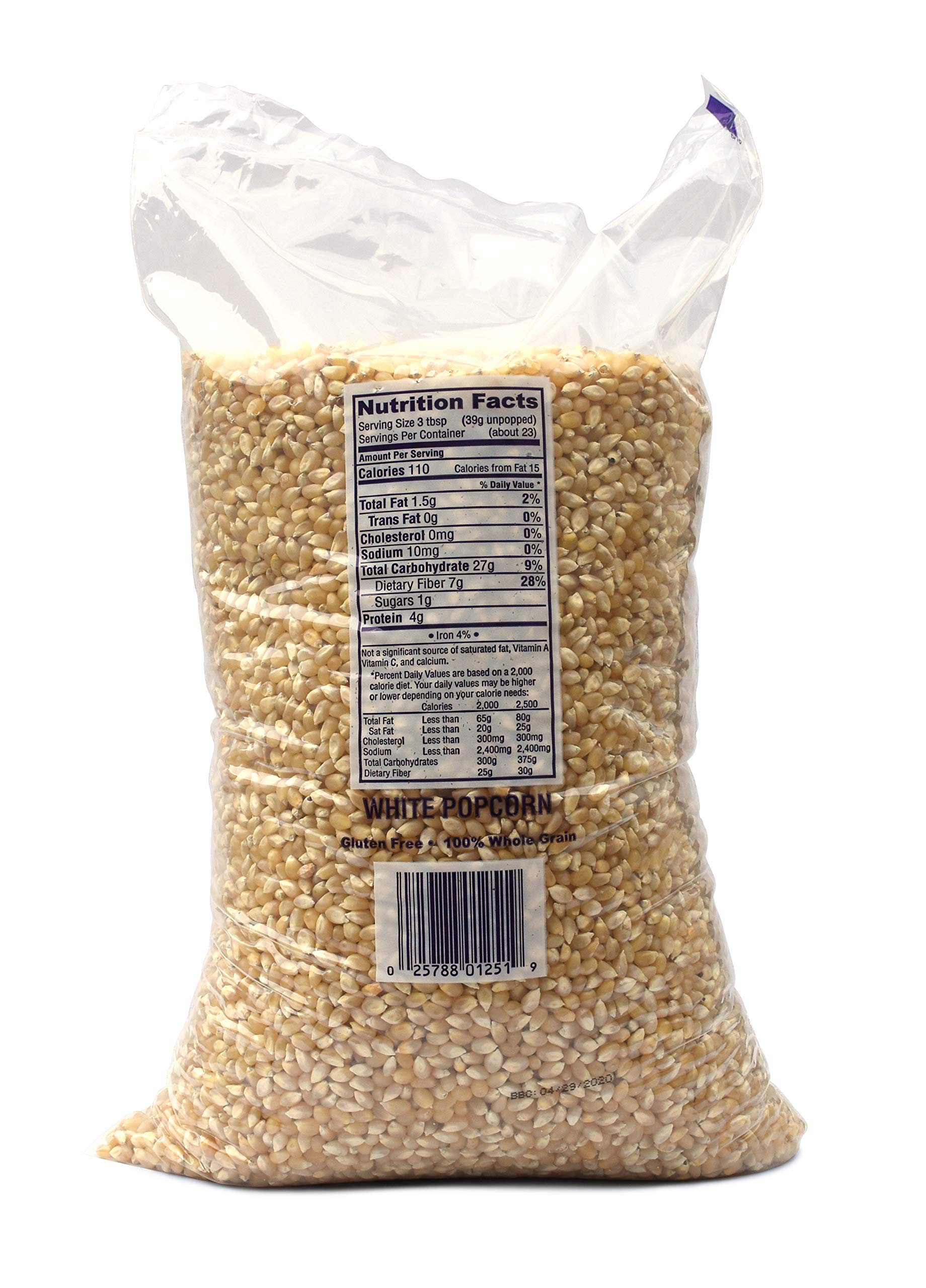 SNAPPY white popcorn kernels used in an air popper for crisp texture