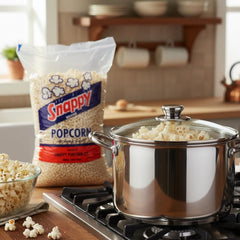 SNAPPY white popcorn kernels in a popcorn machine for large batches